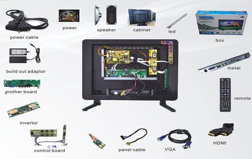 Xinyao LCD Brand tv monitor custom led tv skd